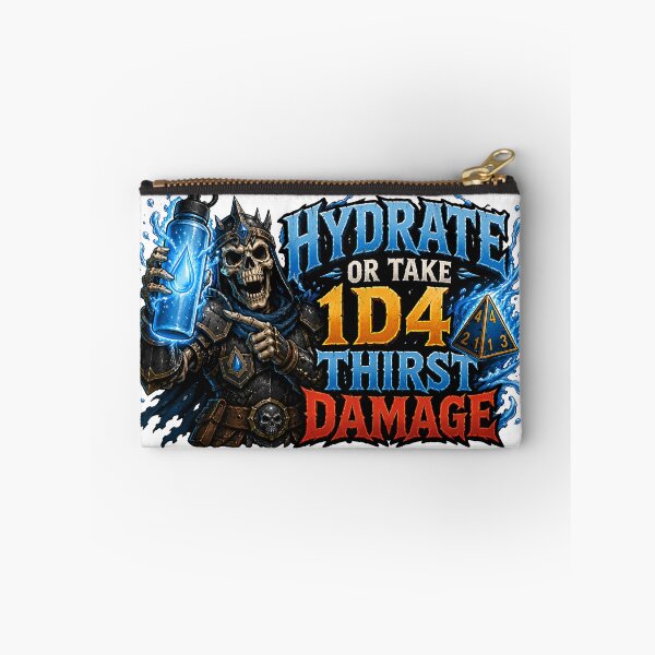 Item preview, Hydrate Or Take 1D4 Thirst Damage Funny RPG Dice designed and sold by Fenay Designs.
