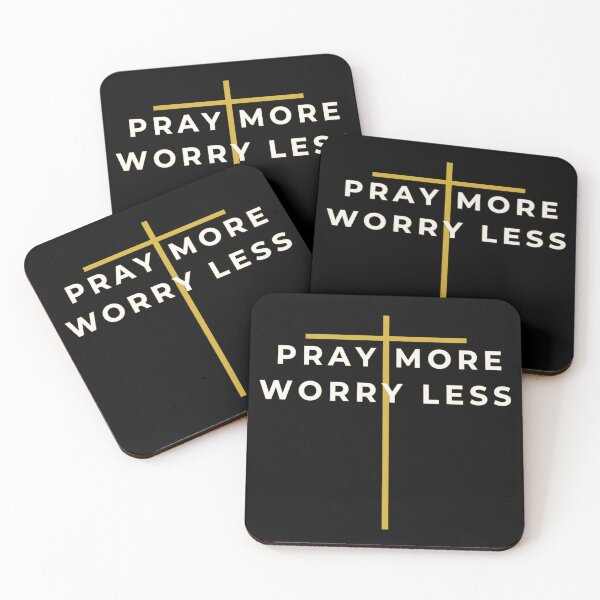 Item preview, Pray More Worry Less Cross Design – Christian Faith Inspiration designed and sold by RubenCrossArt.