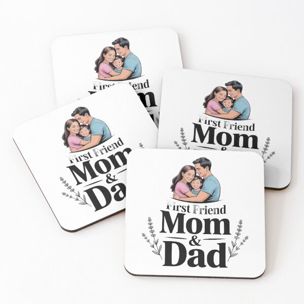 Item preview, First Friend Mom & Dad - Heartwarming Mother's Day Tribute Tee designed and sold by TaimToons.