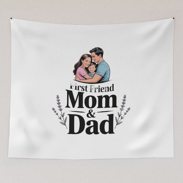Item preview, First Friend Mom & Dad - Heartwarming Mother's Day Tribute Tee designed and sold by TaimToons.