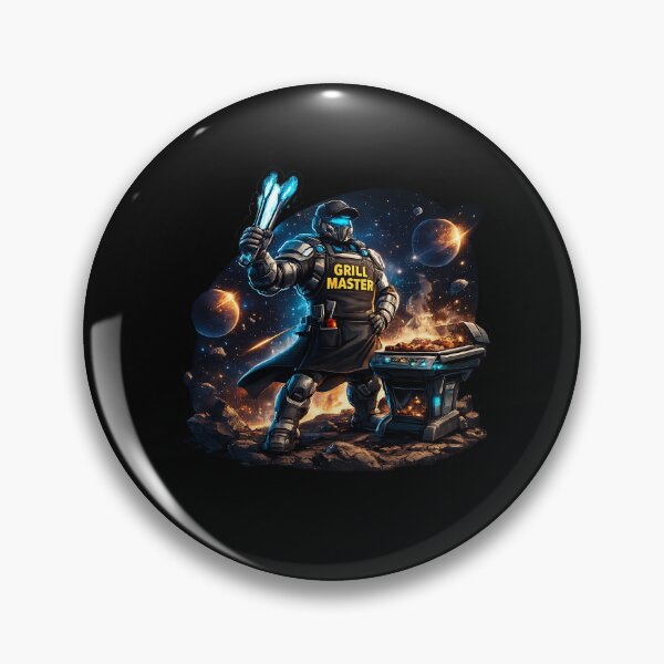 Item preview, Epic Sci-Fi Astronaut Grill Master in Space BBQ Sticker designed and sold by FestivityFinds.