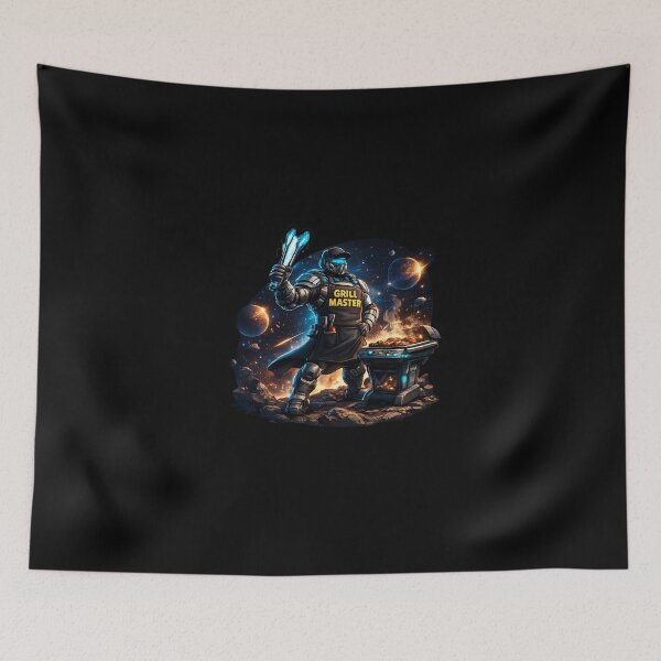 Item preview, Epic Sci-Fi Astronaut Grill Master in Space BBQ Sticker designed and sold by FestivityFinds.