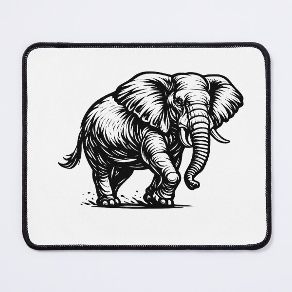 Item preview, Elephant - Bold Line Realistic Illustration designed and sold by Minimalisticaly.