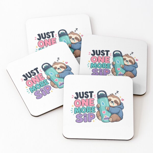 Item preview, Just One More Sip Funny Sloth Hydration designed and sold by Fenay Designs.