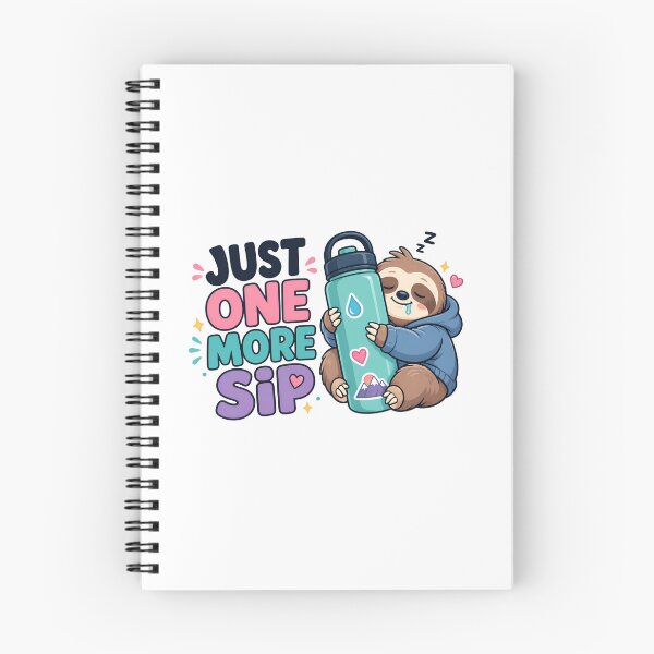 Item preview, Just One More Sip Funny Sloth Hydration designed and sold by Fenay Designs.