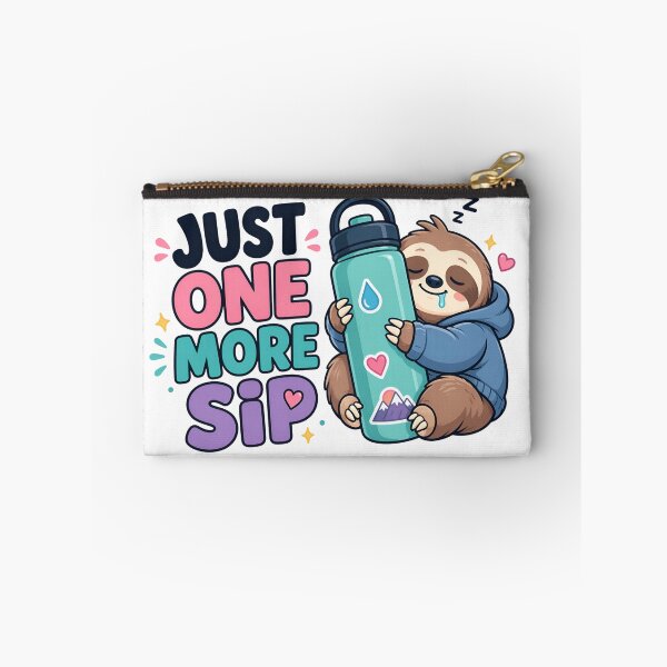 Item preview, Just One More Sip Funny Sloth Hydration designed and sold by Fenay Designs.