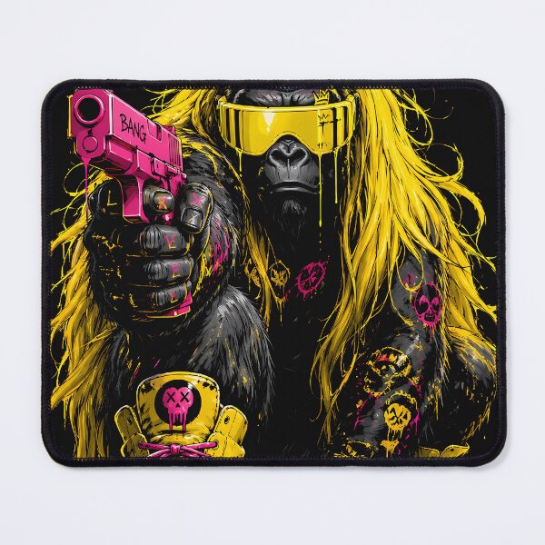 Item preview, Cyberpunk Gorilla Saint with Neon Pink Pistol designed and sold by Highwayman1975.
