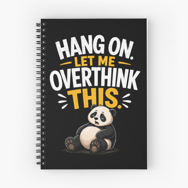 Item preview, Hang On Let Me Overthink This Funny Panda T-Shirt designed and sold by Wild Pixel Studio.