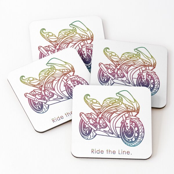Item preview, Ride the Line – Colorful Motorcycle Line Art designed and sold by Herzbaumatelier.