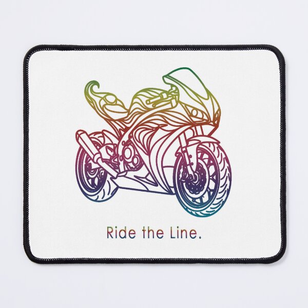 Item preview, Ride the Line – Colorful Motorcycle Line Art designed and sold by Herzbaumatelier.