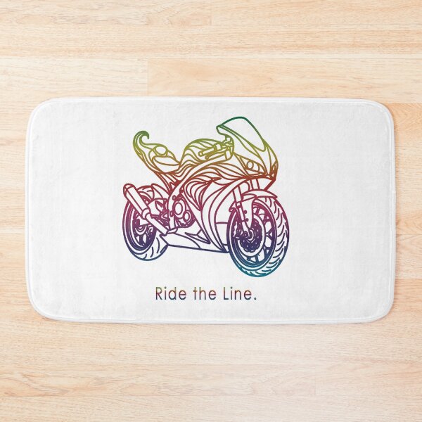 Item preview, Ride the Line – Colorful Motorcycle Line Art designed and sold by Herzbaumatelier.