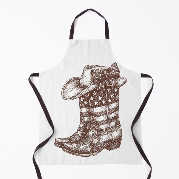 Item preview, Botas vaqueras retro del oeste, bandera estadounidense de vaquera, 4 de julio designed and sold by will freed18.