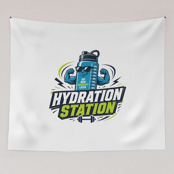 Item preview, Hydration Station Sip Now Dominate Later Boss Gym designed and sold by Fenay Designs.