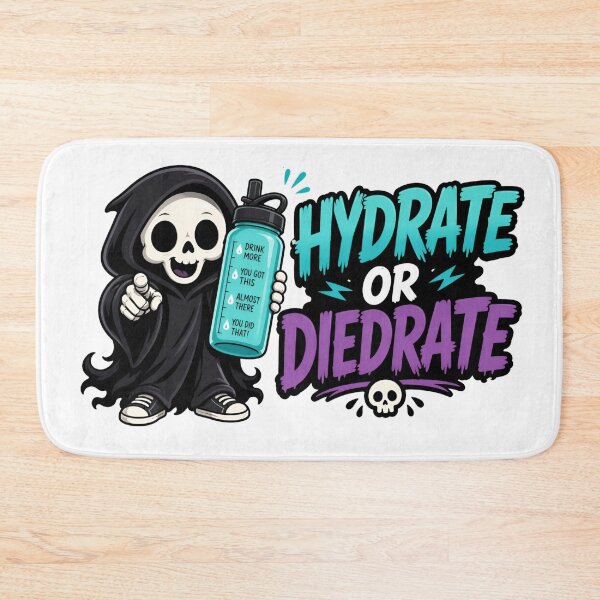 Item preview, Hydrate Or Diedrate Funny Grim Reaper Skeleton designed and sold by Fenay Designs.