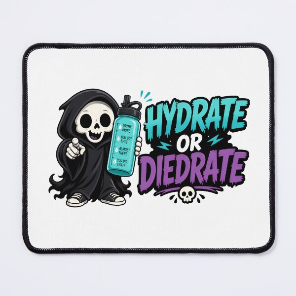 Item preview, Hydrate Or Diedrate Funny Grim Reaper Skeleton designed and sold by Fenay Designs.
