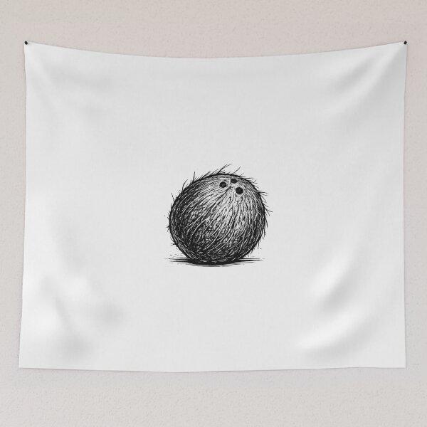 Item preview, Coconut - Bold Line Realistic Illustration designed and sold by Minimalisticaly.