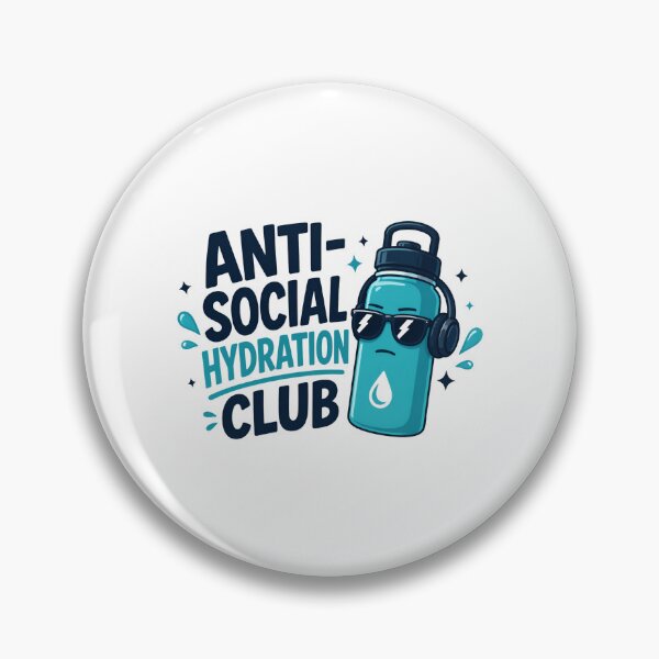Item preview, Anti-Social Hydration Club Funny Introvert Humor designed and sold by Fenay Designs.