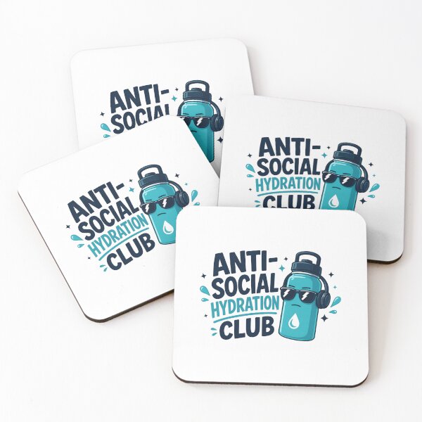 Item preview, Anti-Social Hydration Club Funny Introvert Humor designed and sold by Fenay Designs.