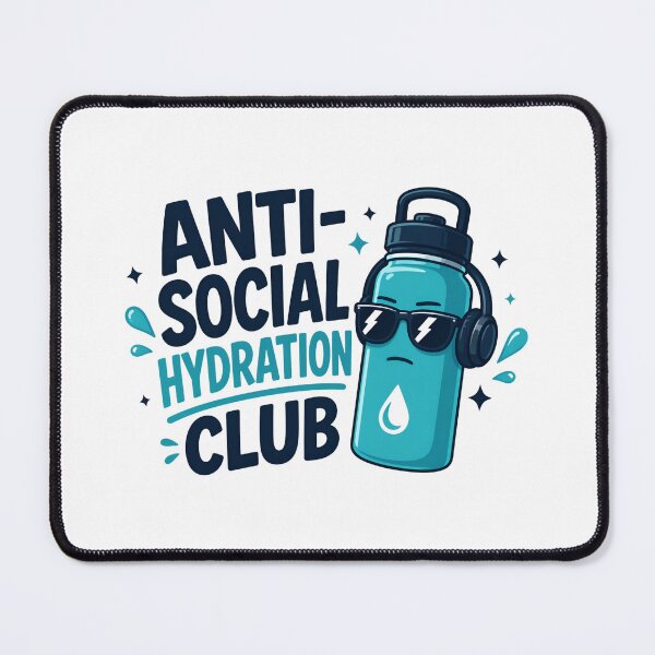 Item preview, Anti-Social Hydration Club Funny Introvert Humor designed and sold by Fenay Designs.