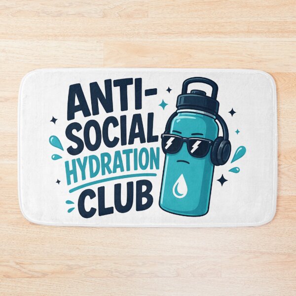 Item preview, Anti-Social Hydration Club Funny Introvert Humor designed and sold by Fenay Designs.