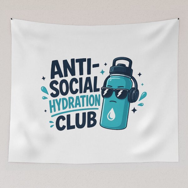 Item preview, Anti-Social Hydration Club Funny Introvert Humor designed and sold by Fenay Designs.