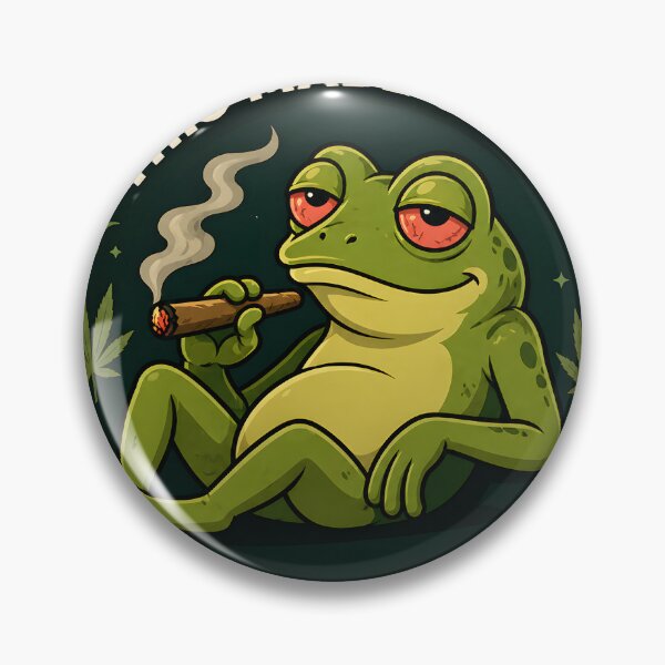 Item preview, This Made Sense 5 Minutes Ago Frog Sticker | Funny Stoner 420 Meme designed and sold by WAUZ.