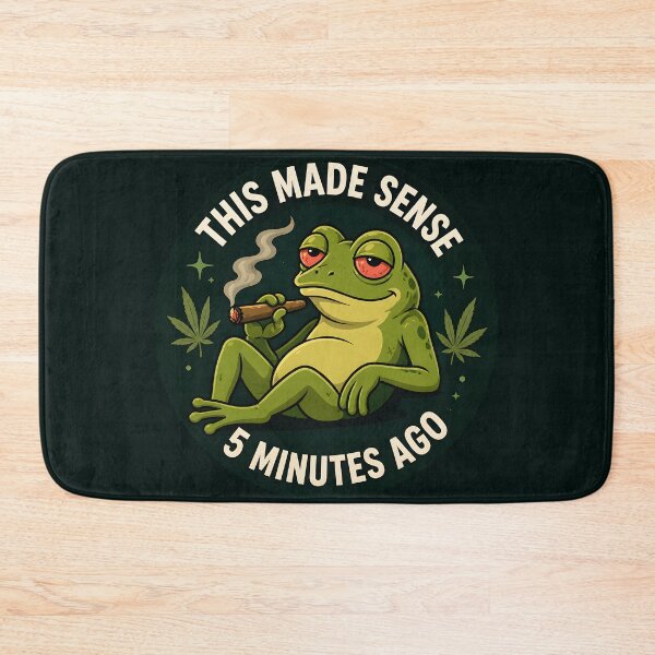Item preview, This Made Sense 5 Minutes Ago Frog Sticker | Funny Stoner 420 Meme designed and sold by WAUZ.