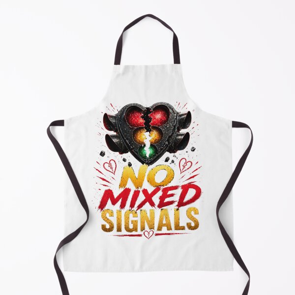 Item preview, No Mixed Signals Heart Traffic Light Relationship Quote Design designed and sold by JagrDesigns.