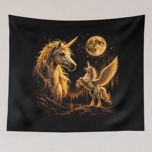 Item preview, Unicorn Howling to The Moon Vintage 90s Retro Unicorn Vintage designed and sold by will freed18.