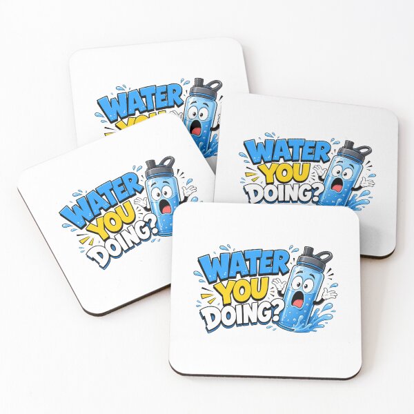 Item preview, Water You Doing Funny Hydration Pun Cartoon designed and sold by Fenay Designs.