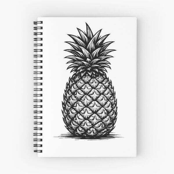 Item preview, Pineapple - Bold Line Realistic Illustration designed and sold by Minimalisticaly.