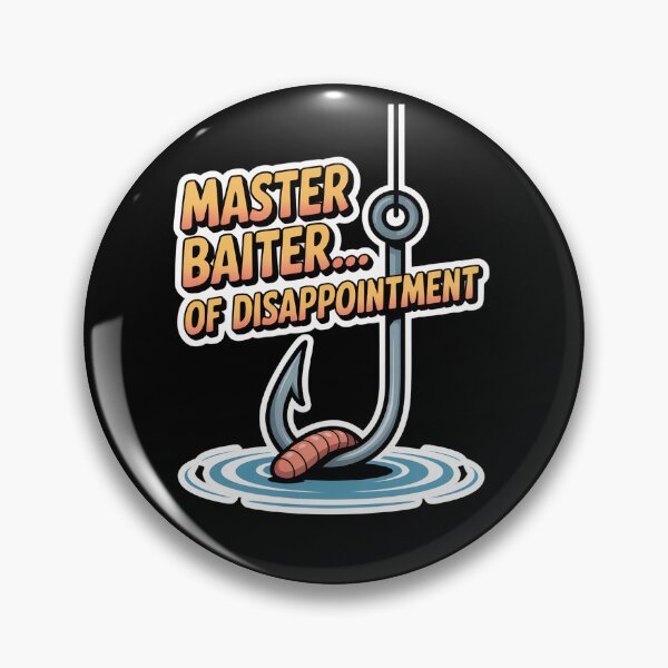 Item preview, Master Baiter Of Disappointment Funny Fishing Sticker Humor Gift designed and sold by FestivityFinds.