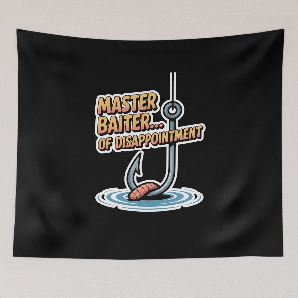 Item preview, Master Baiter Of Disappointment Funny Fishing Sticker Humor Gift designed and sold by FestivityFinds.