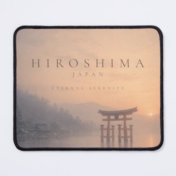 Item preview, Hiroshima Floating Torii Gate Misty Sunset Japan Print designed and sold by SILENT JAPAN.