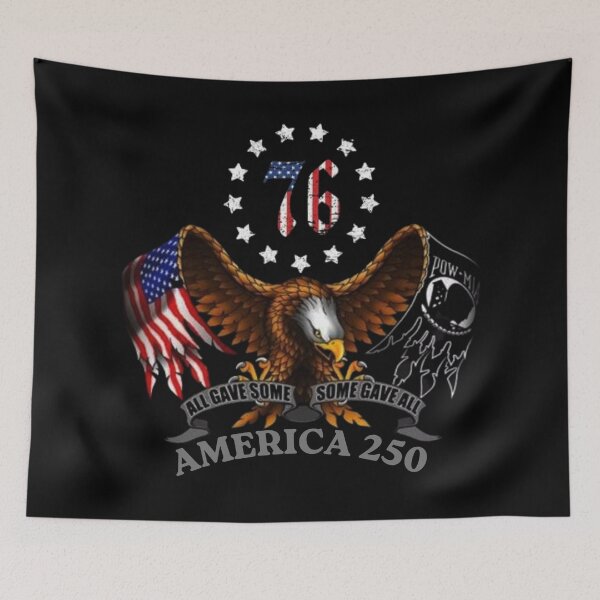 Item preview, America 250 Eagle Flag POW MIA — Patriotic 4th of July Anniversary  designed and sold by DopeTeezCompany.