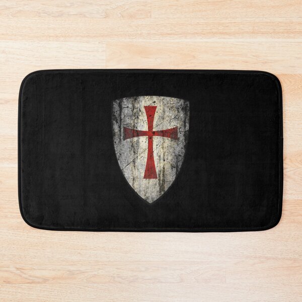 Item preview, Templar Relic Shield • Distressed Crusader Cross • Medieval Battle‑Worn Emblem designed and sold by worldwarvintage.