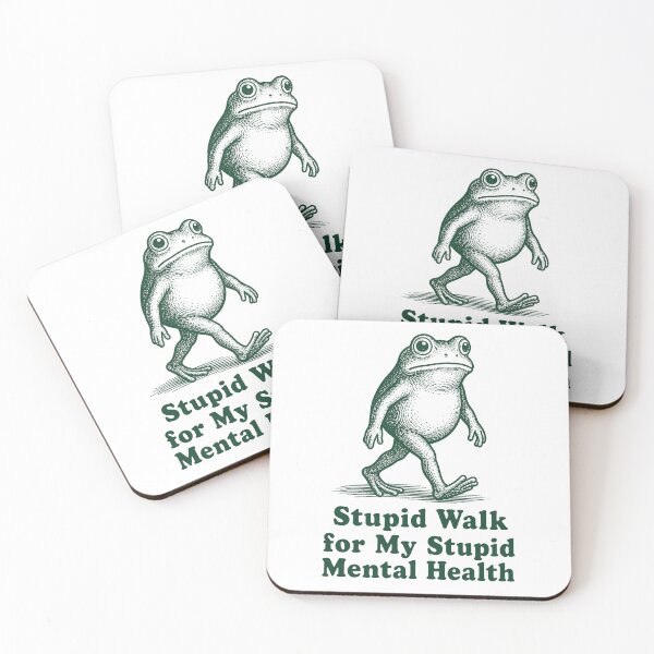 Item preview, Stupid Walk Frog Meme, Funny Mental Health Humor designed and sold by will freed18.