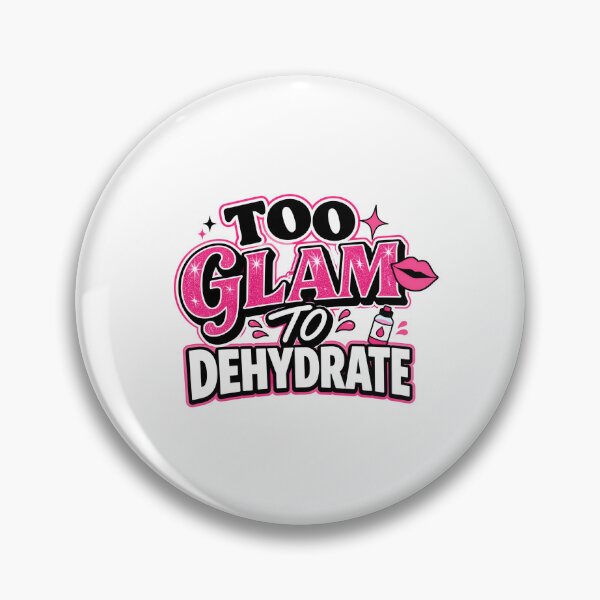 Item preview, Too Glam To Dehydrate Sassy Pink Glitter Lips designed and sold by Fenay Designs.