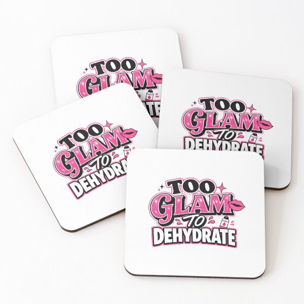 Item preview, Too Glam To Dehydrate Sassy Pink Glitter Lips designed and sold by Fenay Designs.