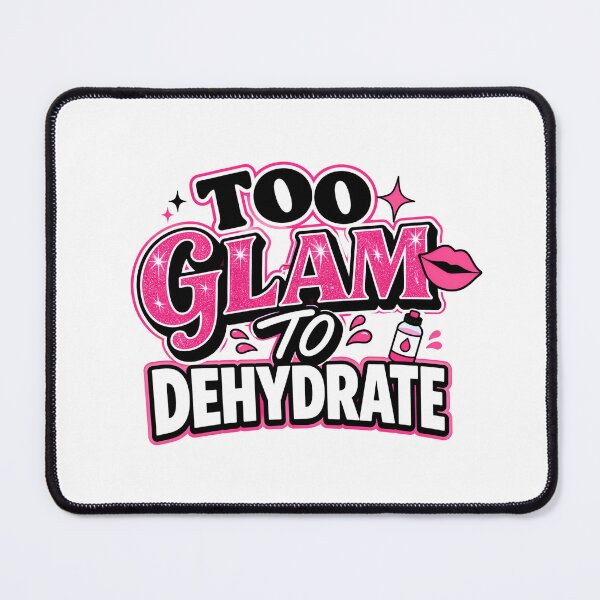 Item preview, Too Glam To Dehydrate Sassy Pink Glitter Lips designed and sold by Fenay Designs.