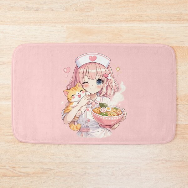 Item preview, Anime Nurse Loves Ramen Cat Funny Cute Kawaii Nurse Life Comfort Food Gift for Nurse Student Burnout Relief designed and sold by Im-Ara.