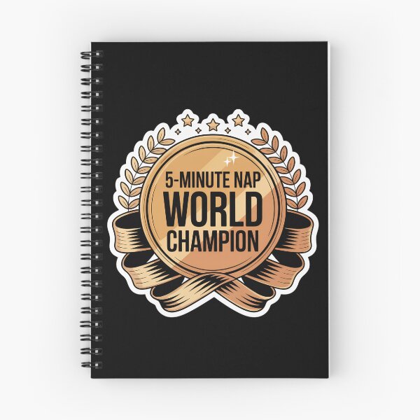 Item preview, Funny 5-Minute Nap World Champion Award Medal Sticker designed and sold by FestivityFinds.