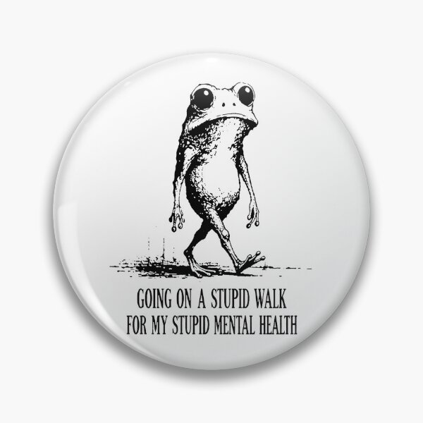 Item preview, Going On A Stupid Walk for My Stupid Mental Health Frog Meme designed and sold by will freed18.
