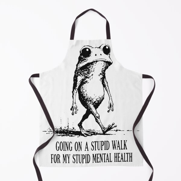 Item preview, Going On A Stupid Walk for My Stupid Mental Health Frog Meme designed and sold by will freed18.