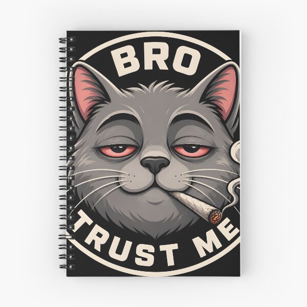 Item preview, Bro Trust Me Stoned Cat Sticker | Funny 420 Weed Meme Cat Circle Sticker designed and sold by WAUZ.