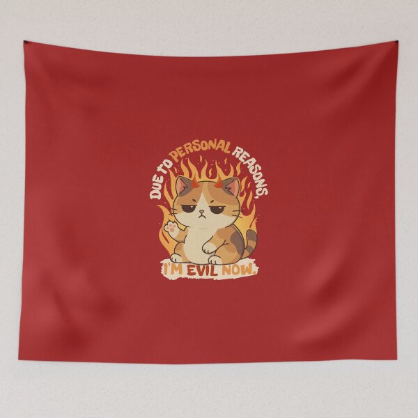 Item preview, Due to Personal Reasons I'm Evil Now - Funny Cat designed and sold by Lorena Tiana.