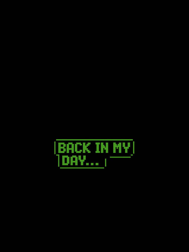 Thumbnail 4 of 4, iPhone Case, Back In My Day Retro Pixel Computer Text Sticker designed and sold by FestivityFinds.