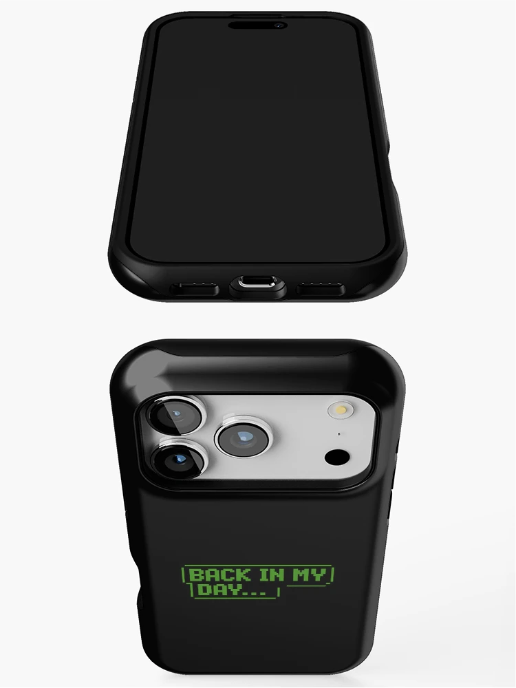 Thumbnail 3 of 4, iPhone Case, Back In My Day Retro Pixel Computer Text Sticker designed and sold by FestivityFinds.