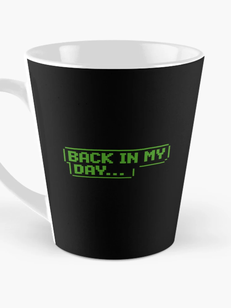 Thumbnail 3 of 4, Coffee Mug, Back In My Day Retro Pixel Computer Text Sticker designed and sold by FestivityFinds.