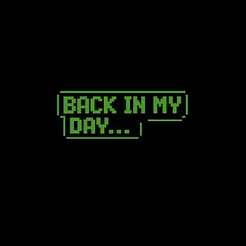 Artwork thumbnail, Back In My Day Retro Pixel Computer Text Sticker by FestivityFinds